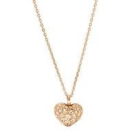 fossil ladies glitz heart pendant