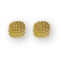 fope luci 18ct yellow gold square earrings