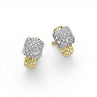 fope 18ct yellow gold and diamond earrings