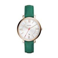 Fossil Ladies Jacqueline White Dial Teal Leather Watch