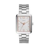 Fosil Ladies Atwater Three Hand Rectangle Dial Stainless Steel Watch