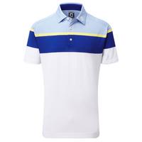 footjoy 2016 raglan chest stripe polo whiteroyallemonlb