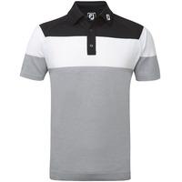 footjoy 2017 raglan chest stripe polo blackwhite