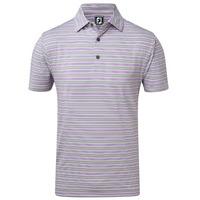 Footjoy 2017 Lisle Stripe Polo - Heather