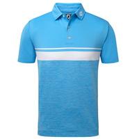 Footjoy 2017 Lisle Colourblock Polo - Sky Blue