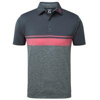 footjoy 2017 lisle colourblock polo charcoal