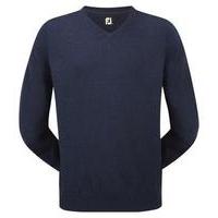 footjoy lambswool v neck pullover navy