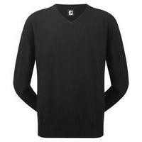 FootJoy Lambswool V-Neck Pullover - Black