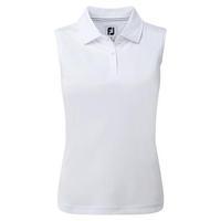 FootJoy Ladies Interlock Sleeveless Shirt - White Small