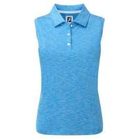 footjoy ladies interlock sleeveless shirt electric blue small