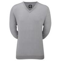 FootJoy Lambswool V-Neck Pullover - Frost Grey