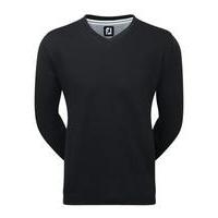 footjoy spun poly v neck sweater black small