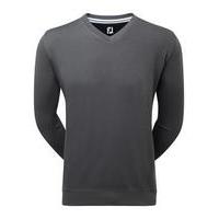 footjoy spun poly v neck sweater charcoal small