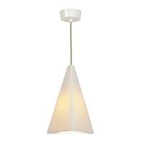 FP438 Pyramid Modern White China Pendant