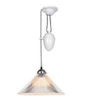 FP297 Prismatic Glass Coolie Rise and Fall Lamp, 