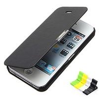 Frosted Design Magnetic Buckle Full Body Case and Phone Holder for iPhone 5C