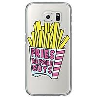 French Fries Cartoon Pattern Soft Ultra-thin TPU Back Cover For Samsung GalaxyS7 edge/S7/S6 edge/S6 edge plus/S6/S5/S4
