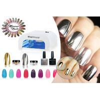 From £35 for a nail bundle including UV lamp and mirror powder in 2 colours or £39 for 4 colours from 14 Day Manicure - save up to 81%