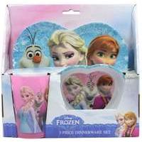 Frozen Children 3 Piece Dinnerware Set - Melamine Heart