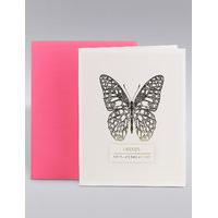 friend gold butterfly card