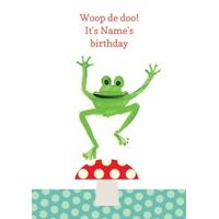 frog | personalised children\'s birthday card