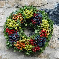 Fresh Berry Festive Wreaths 30cm