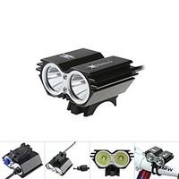 front bike light 5000lm 2x cree xm l t6 led head front bicycle lamp he ...