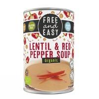 free easy organic lentil red pepper soup 400g