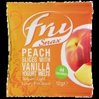 Fru Snax Yoghurt Melts Luxury Fruit Snack Peach Slices with Vanilla 12g - 12 g
