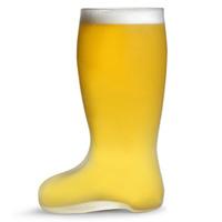 frosted glass beer boot 1 pint single