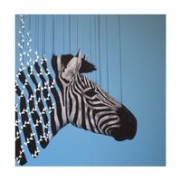 Fragmented Freedom Blue - Hand Finished Gold By Louise McNaught