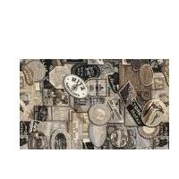 Free Spirit Tim Holtz Eclectic Elements Travel Labels Quilting Fabric Taupe
