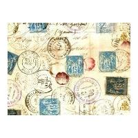 Free Spirit Tim Holtz Eclectic Elements Correspondence Quilting Fabric Taupe