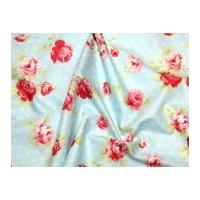 free spirit tanya whelan lulu roses lily poplin quilting fabric sky