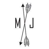 Free Spirit Personalised Arrow Monogram Rubber Stamp