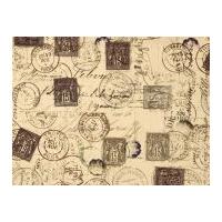 Free Spirit Tim Holtz Eclectic Elements Correspondence Quilting Fabric Neutral
