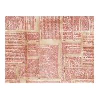 Free Spirit Tim Holtz Eclectic Elements Dictionary Quilting Fabric Red
