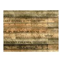 free spirit tim holtz eclectic elements rulers quilting fabric brown