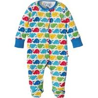 Frugi Lovely Babygrow - Rainbow Whales