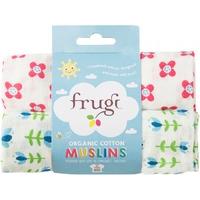 frugi lovely organic button flower tulips muslin cloths pack of 2