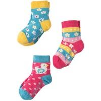 Frugi Little Flower Socks - Pack of 3