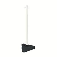 Freestanding Post Triangular Concrete-Weighted Base White 328269