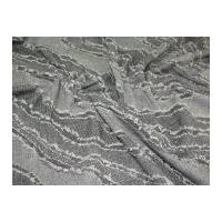 Frayed Design Jacquard Wool Dress Fabric Grey