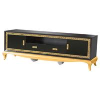Frenzi LCD TV Stand In Black Gloss With Diamanté Jewels