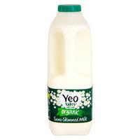 fresh yeo valley organic semi skimmed milk 1 litre