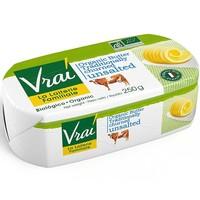 fresh vrai organic french unsalted butter 250g