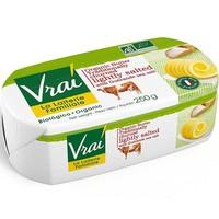 fresh vrai organic french lighty salted butter 250g