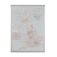 Framed Drywipe Maps W 630mm x H ...