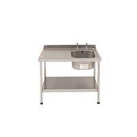franke sissons stainless steel sink 1000x600mm including taps left han ...