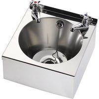 FRANKE SISSONS WASH BASIN WITH WASTE KIT AND CROSS HEAD BASIN TAPS - 340X345X185MM